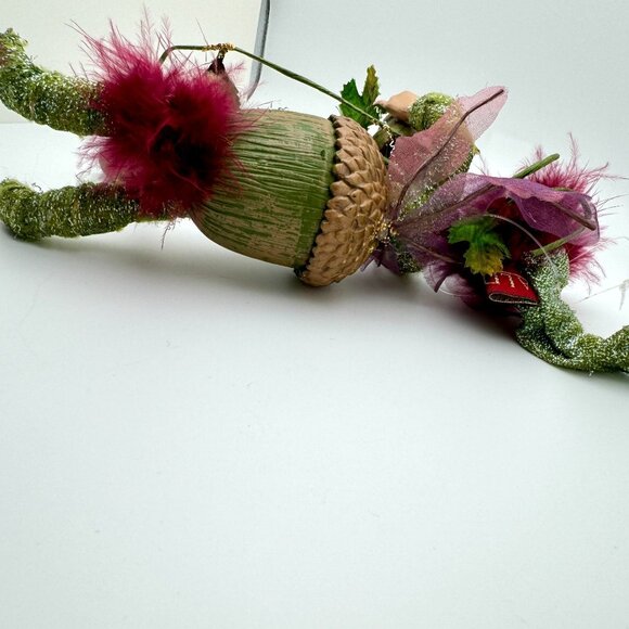 Vintage Christmas Traditions By Aldik Elf Posable Acorn Belt Fairy - Picture 7 of 9